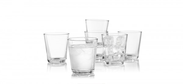 Eva Solo - Trink-Glas - 0,25 l. - 12 Stck. - ca.9x8cm(HxD) - Borosilikatglas
