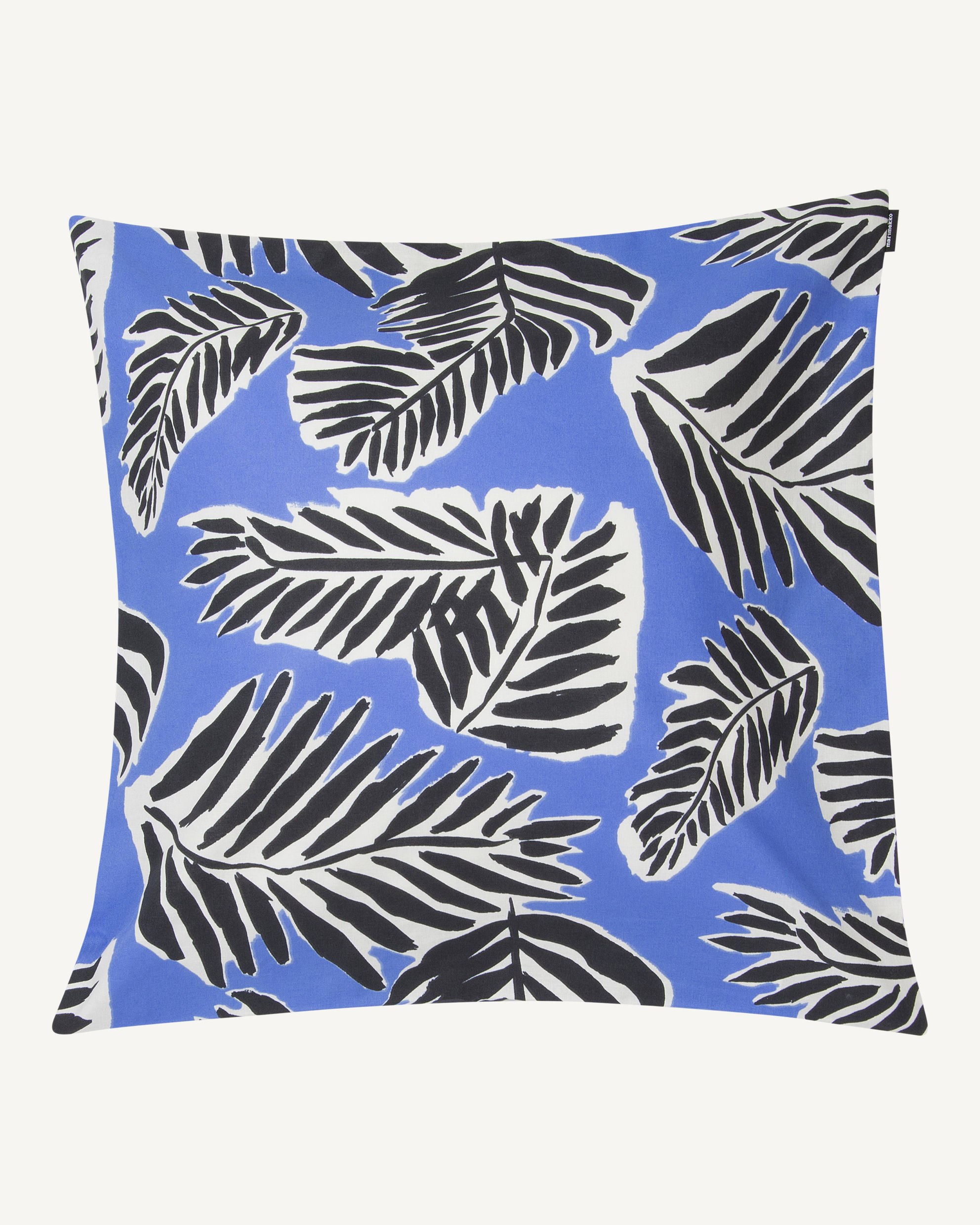 Marimekko - BABASSU - Kissenhülle - c. 50x50cm - blue, black, off-white -  Erja Hirvi | Midsommar | Saisonales | permanente shop