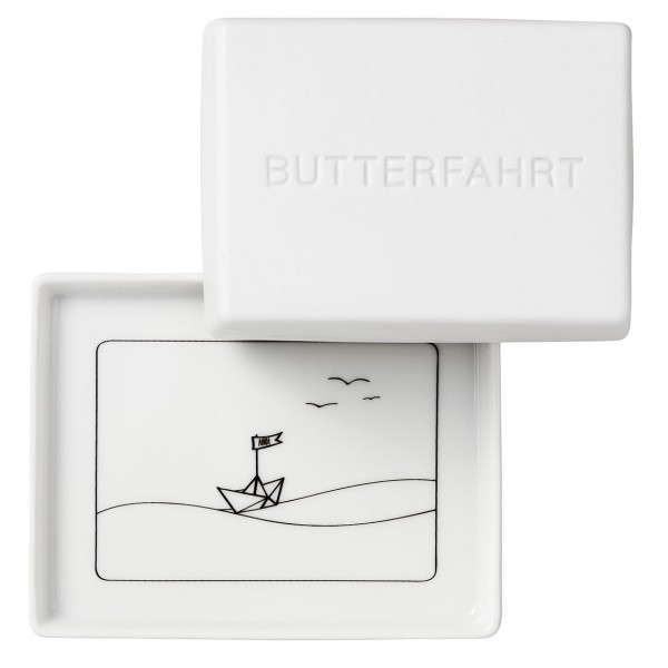Räder - Breakfast - Butterdose - Butterfahrt - ca. 13,5x10,5x1- Deckel: 12x9x5 cm - Poesie et table