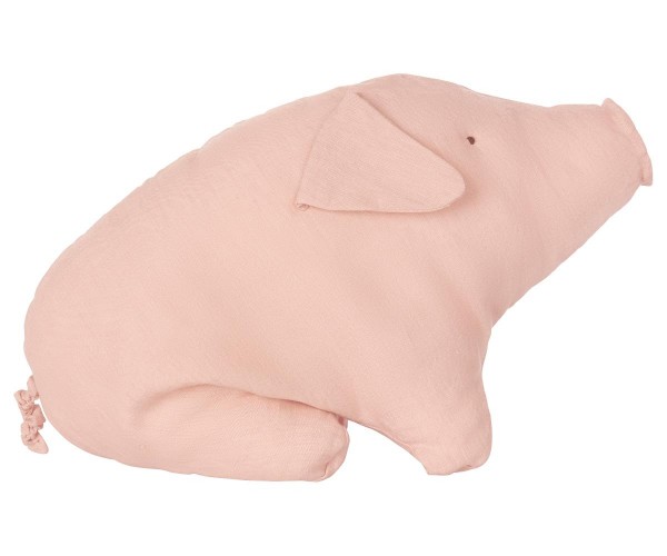 Maileg - Schwein - Polly Pork - M - rosa - Kissen - ca. 22x39cm (HxB) - Leinen Plüschtier