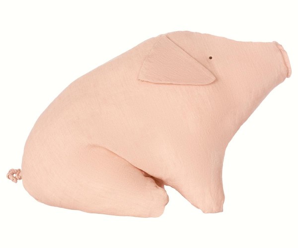 Maileg - Schwein - Polly Pork - L - rosa - Kissen - ca. 30x52cm (HxB) - Leinen Plüschtier